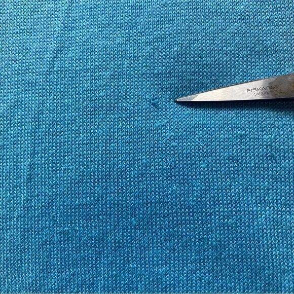 J. Jill Robin Egg Blue Linen Blend 3/4 Sleeve Cardigan Sweater Size Medium - Picture 9 of 12